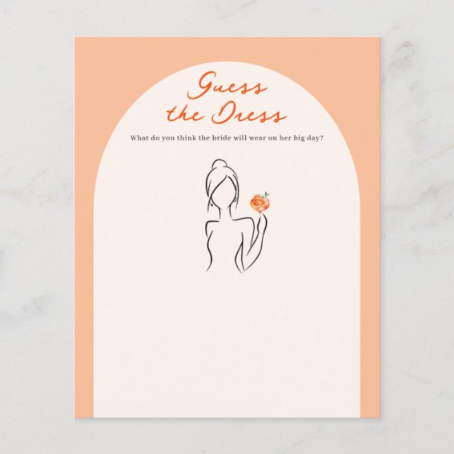 Lámina Adivina el juego del vestido Aperol Spritz Despedi (Anverso)