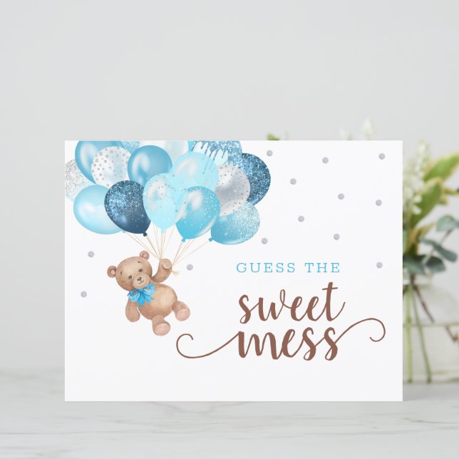 Lámina Adivina el oso de peluche el desorden Juego de pañ (Anverso de pie)