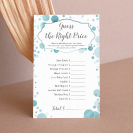 Lámina Adivina el precio correcto, Blue Dots Baby Boy Sho