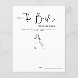 Lámina Adivina el vestido de la novia | Juego de la fiest