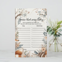 Lámina Adivina esa canción juego de baby shower