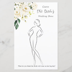 Lámina Adivina Floral El Vistazo De La Ducha De Novias