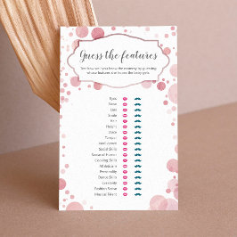 Lámina "Adivina las características" Rosa juego de ducha 