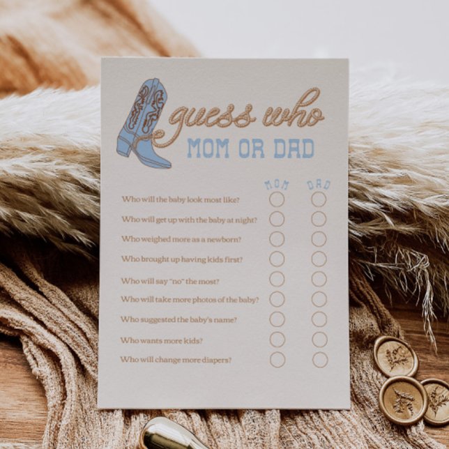 Lámina Adivina occidental quién es el juego de Baby Showe (Subido por el creador)