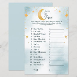 Lámina Adivina por la luna el juego de Baby Shower Price 