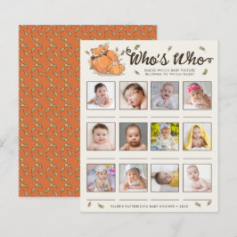 Lámina Adivina qué juego de Baby Shower con imágenes del