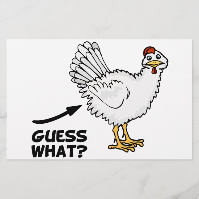 Lámina Adivina Qué Trasero de Pollo (Anverso)