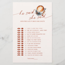 Lámina Adivina Quién Dijo Que Es El Coffee Bridal Shower 