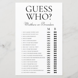 Lámina Adivina quién es el juego de ducha LGBTQ