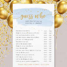 Adivina Quién es la acuarela azul y el juego de la