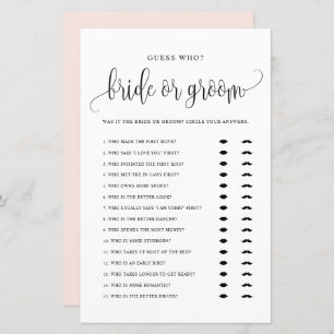 Lámina Adivina quién es la novia o el novio que dijo que 