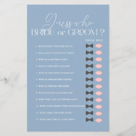 Lámina Adivina quién es la novia o qué es el juego de la