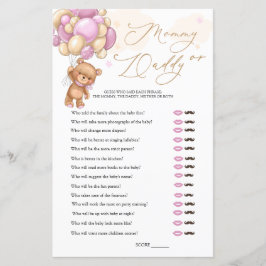 Lámina Adivina quién es mamá o papá