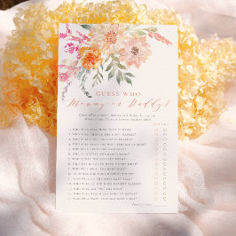 Lámina Adivina quién | Juego Rubor y Verde azulada Spring