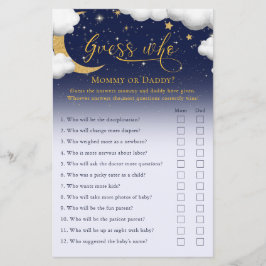 Lámina Adivina quién juego Twinkle Little Star Baby Showe