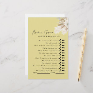 Lámina Adivina Quién Lo Dijo? Juego de duchas amarillas