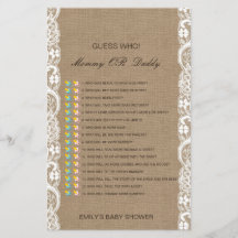 Adivina quién, mamá o papá en Baby Shower