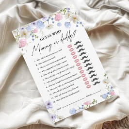 Lámina Adivina quién | Mamá o papá | Juego Baby Shower