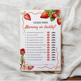 Lámina Adivina quién   Mamá o papá   Juego Baby Shower