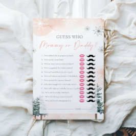Lámina Adivina quién, mamá o papá - Juego de Baby Shower
