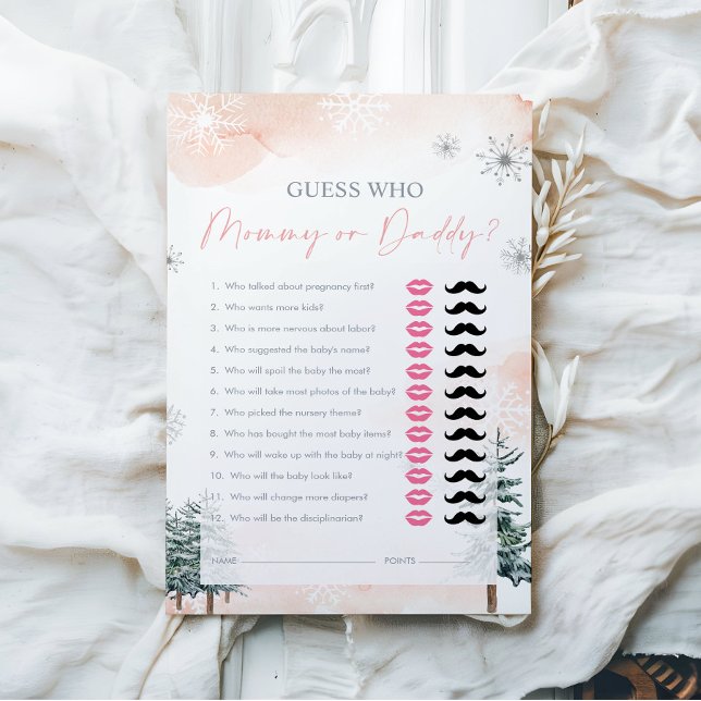 Lámina Adivina quién, mamá o papá - Juego de Baby Shower (Subido por el creador)