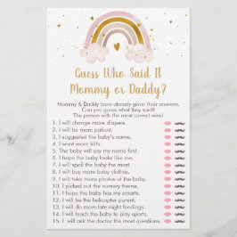 Lámina Adivina sobre el oro neutral del arcoiris que dijo