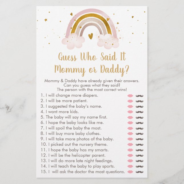 Lámina Adivina sobre el oro neutral del arcoiris que dijo (Anverso)