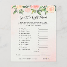 Lámina Adivinar El Precio | Juego Baby Shower