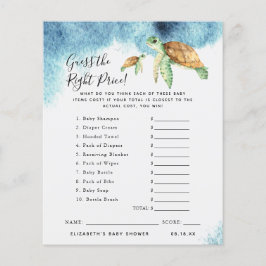 Lámina Adivinar El Precio | Juego Baby Shower