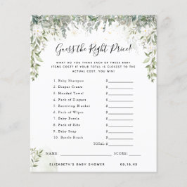 Lámina Adivinar El Precio | Juego Baby Shower