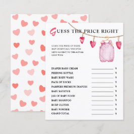 Lámina Adivinar El Precio | Juego de San Valentín en Baby