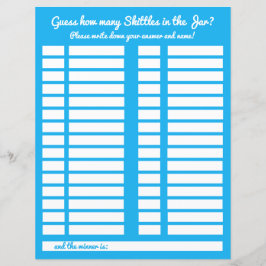 Lámina Adivinen cuántos Candy hay en el registro de Baby