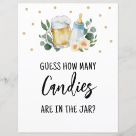 Lámina Adivinen Cuántos Rótulos De Candies El Bebé Está P