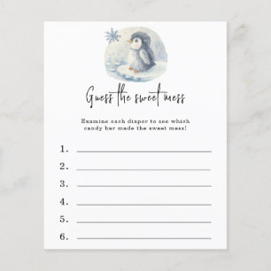 Lámina Adivinen el dulce desorden - juego de ducha de beb