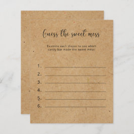 Lámina Adivinen el dulce juego de Baby Shower