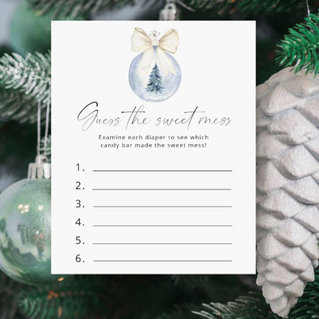 Lámina Adivinen el dulce juego de Baby Shower en invierno (Subido por el creador)