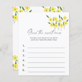 Lámina Adivinen el dulce juego de Baby Shower Mess Wildfl