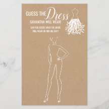 Adivinen el juego bilingüe vestido de ducha rústic