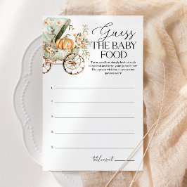 Lámina Adivinen el juego de Baby Shower Bebé Food Fall