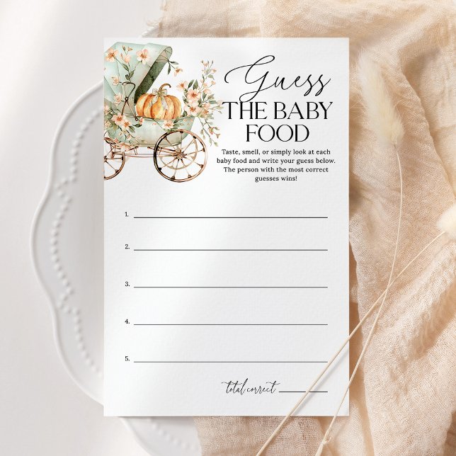 Lámina Adivinen el juego de Baby Shower Bebé Food Fall (Subido por el creador)