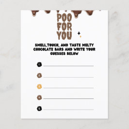 Lámina Adivinen el juego de Baby Shower de chocolate