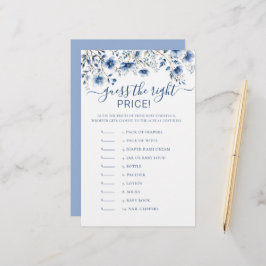 Lámina Adivinen el juego de Baby Shower Price Blue Wildfl