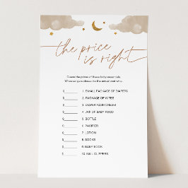 Lámina Adivinen el juego de Baby Shower Price Twinkle Sta