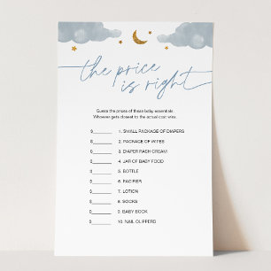 Lámina Adivinen el juego de Baby Shower Price Twinkle Sta