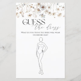 Lámina Adivinen El Juego De Ducha De Novias De Vestido