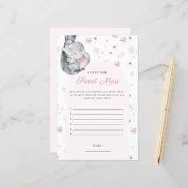 Lámina Adivinen El Juego De Elefante Rosa De Invierno Dul