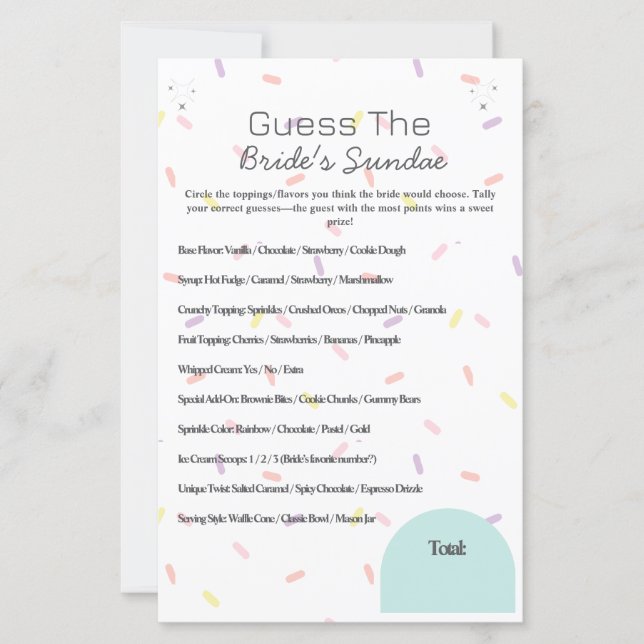 Lámina Adivinen el juego de la novia (Anverso)