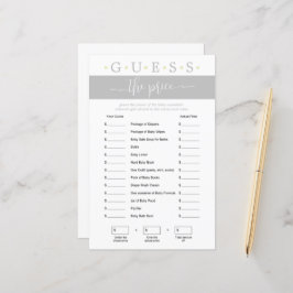 Lámina Adivinen el juego de precios Género Baby Shower ne