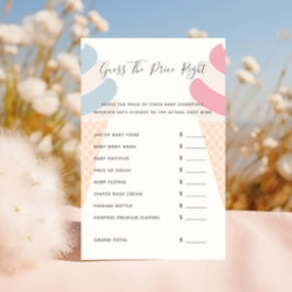 Lámina Adivinen El Juego De Precios Revelación De Género 