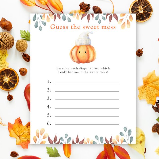 Lámina Adivinen el juego de Sweet Mess - Calabaza (Subido por el creador)